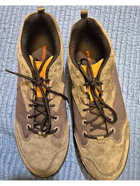 Merrell Men's Hiking Shoes Gray/Tan/Black US 12 Medium
